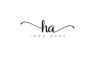 Handwriting letter HA logo pro vector file pro Vector Pro Vector