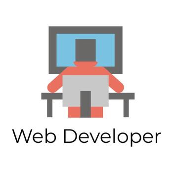 Trendy Web Developer vector