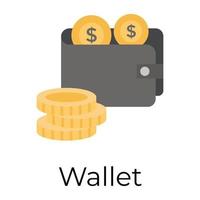 Trendy Money Wallet vector