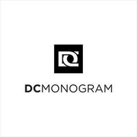 initial D and C logo modern simple outline vector