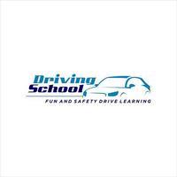 Driving School Logo Design Car Vector