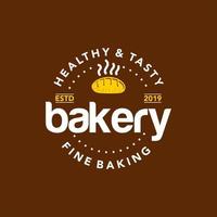 Bakery Logo Circle Badge Stamp Vector