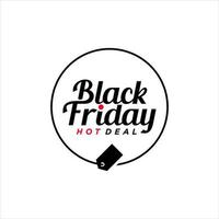 Black Friday tag script Sale lettering vector