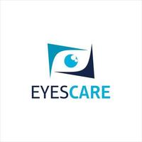 simple modern eye care logo design for medical industry template vector