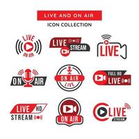 Camera And Mic Centric On Air Icon vector