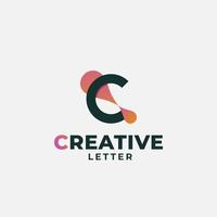 logotipo de letra c, logotipo de monograma, concepto de diseño de carta creativa vector