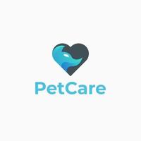 Pet care logo, animal design concept, health logo, animal lover logo concept vector