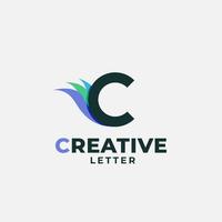 logotipo de letra c, logotipo de monograma, concepto de diseño de carta creativa vector