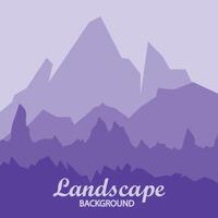 Mountain hills landscape background vector