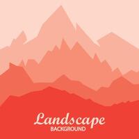 Mountain hills landscape background vector