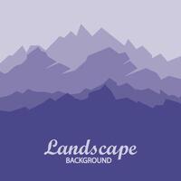 Mountain hills landscape background vector