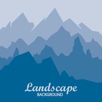 Mountain hills landscape background vector