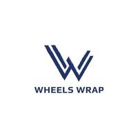 Abstract initial letter W or WW logo in blue navy color isolated in white background applied for car wrap shop logo also suitable for the brands or companies have initial name WW or W. vector