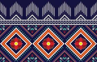 triangle geometric and flower ornament pattern colorful,Tribal ethnic texture style,design for printing on products,background,scarf,clothing,wrapping,fabric,vector illustration. vector