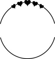 circular frame decorated with small hearts, suitable for graphic works, templates and clip art 2 vector