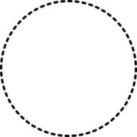 marco circular punteado adecuado para obras gráficas, plantillas y imágenes prediseñadas vector