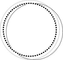 dotted circular frame suitable for graphic works, templates and clip art vector