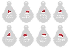 Merry Christmas tags set. Christmas printable gift tags. vector