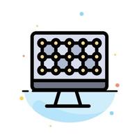 Computer Technology Hardware Abstract Flat Color Icon Template vector