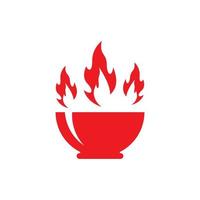 Hot food logo images vector