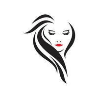 Beauty hair and salon logo vector