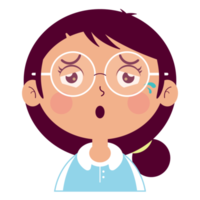 girl sleepy face cartoon cute png