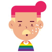 lgbt fischio viso cartone animato carino png