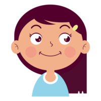 fille doute visage dessin animé mignon png