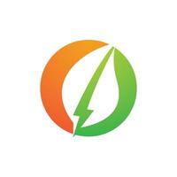 Eco energy logo images vector