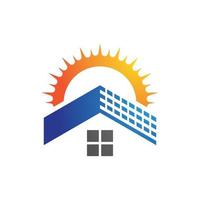 Solar tech logo template vector