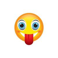 image of emoticon sticking out tongue vector