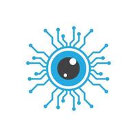 Eye tech logo images vector