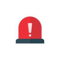 Emergency siren icon. Hazard warning light, ambulance route alarm png