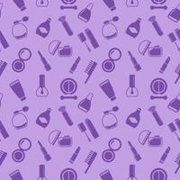 Seamless texture from cosmetics icons, pattern, abstract background, wallpaper vector