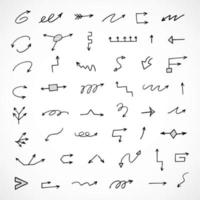 Vector set of hand drawn arrows, elements for presentation