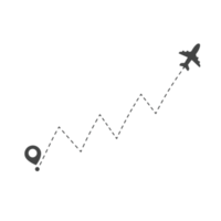 Flugzeugreiseroute Pin auf der Weltkarte Reisen Reiseideen png