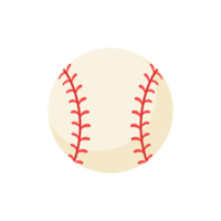 Leather baseball with red stitched seams. Popular softball tournaments. png