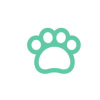 Dog and cat paws with sharp claws. cute animal footprints png