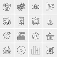 16 Universal Business Icons Vector Creative Icon Illustration to use in web and Mobile Related project