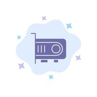 Computer Power Technology Computer Blue Icon on Abstract Cloud Background vector