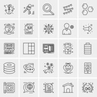 25 iconos de negocios universales vector ilustración de icono creativo para usar en proyectos relacionados con la web y dispositivos móviles