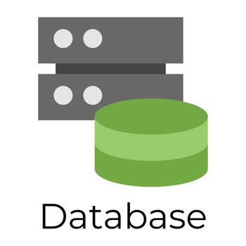 Trendy Database Concepts vector
