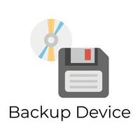 Trendy Backup Device vector