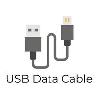 Trendy USB Cable vector