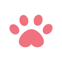 Dog and cat paws with sharp claws. cute animal footprints png