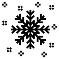 icono de copo de nieve vector sólido.