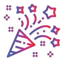 confetti gradient icon vector .