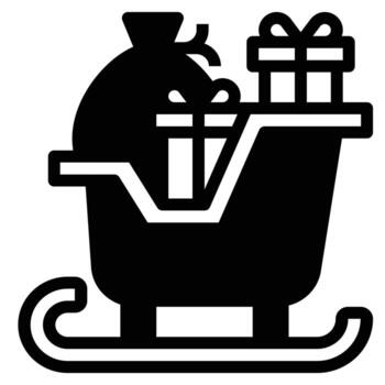 santa icon solid vector .