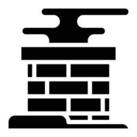 chimney icon solid vector .