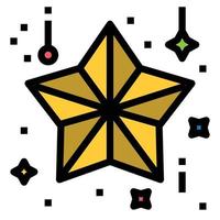 star icon line color . vector